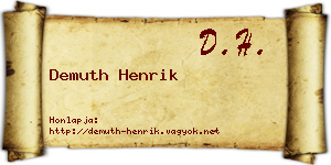 Demuth Henrik névjegykártya